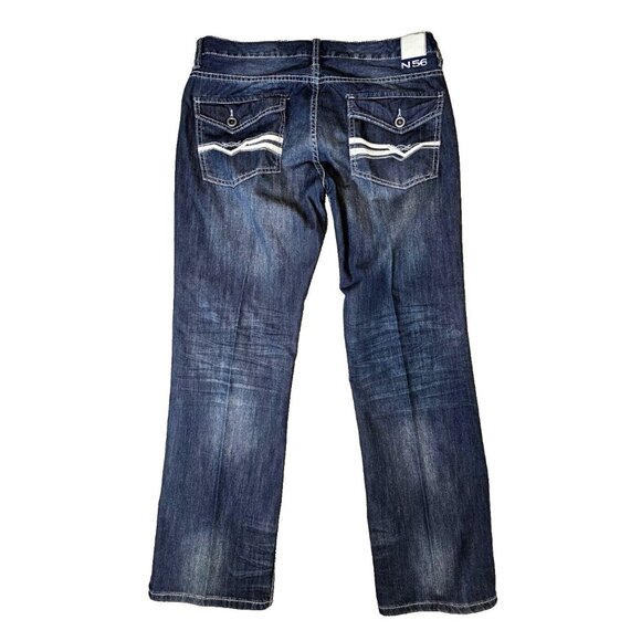 Helix Jeans Mens 34x30 Blue Slim Fit Bootcut  Denim Pants - Picture 8 of 9